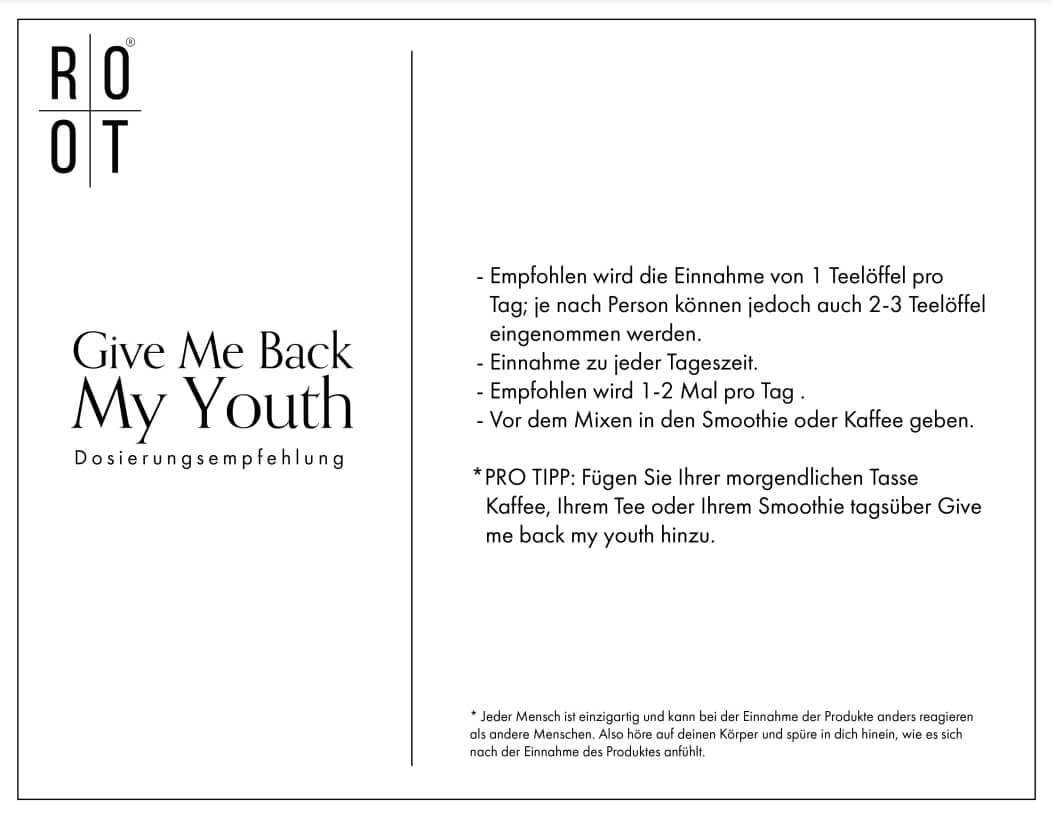 ROOT GIVE ME BACK MY YOUTH (GMBMY)